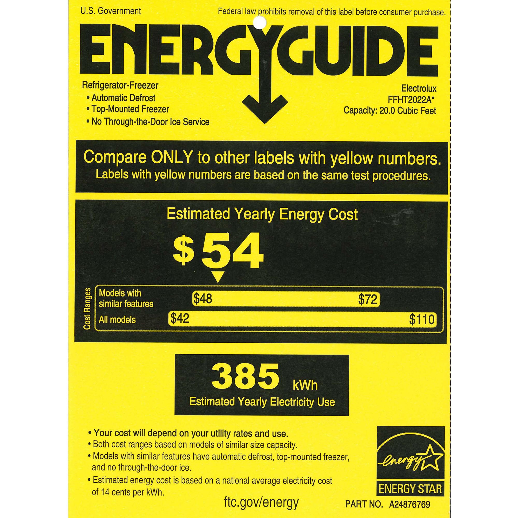 Frigidaire 30 in. 20.0 cu. ft. Garage-Ready Top Freezer Refrigerator - White, White, hires