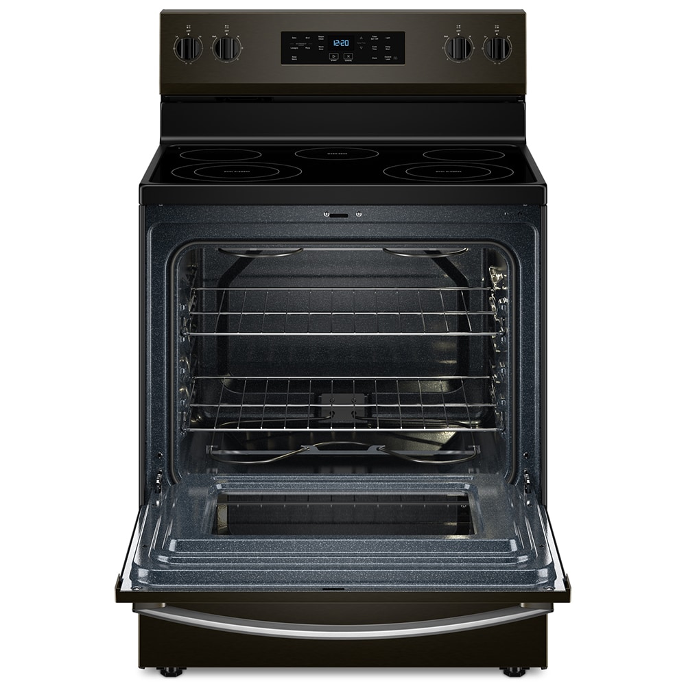 Whirlpool 30 in. 5.3 cu. ft. Electric Range with Radiant Burners - Black Stainless, Black Stainless, hires