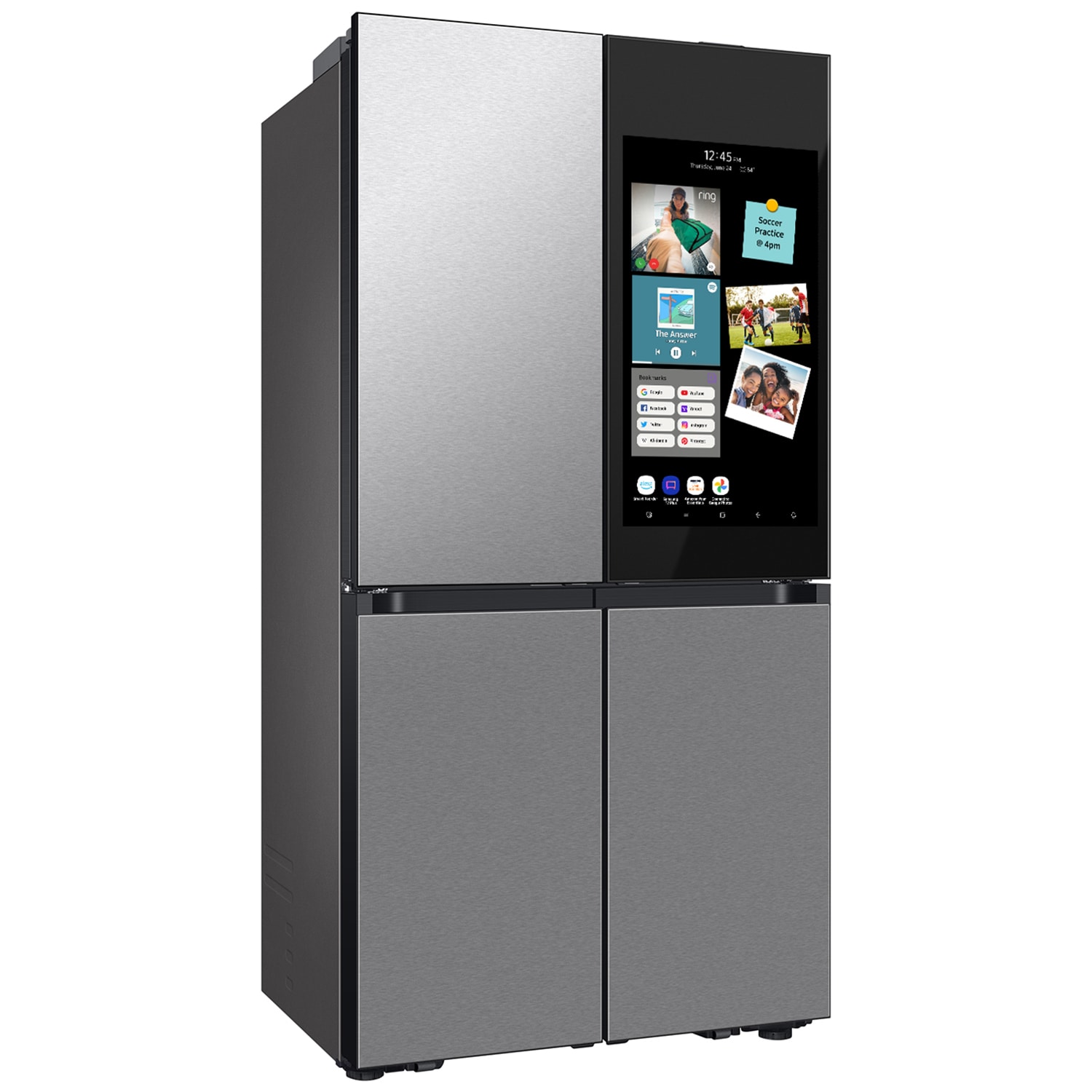 Samsung Bespoke 36 in. 22.5 cu. ft. Smart Counter Depth 4-Door French Door Refrigerator with Internal Water Dispenser - Fingerprint Resistant Stainless Steel, Fingerprint Resistant Stainless, hires