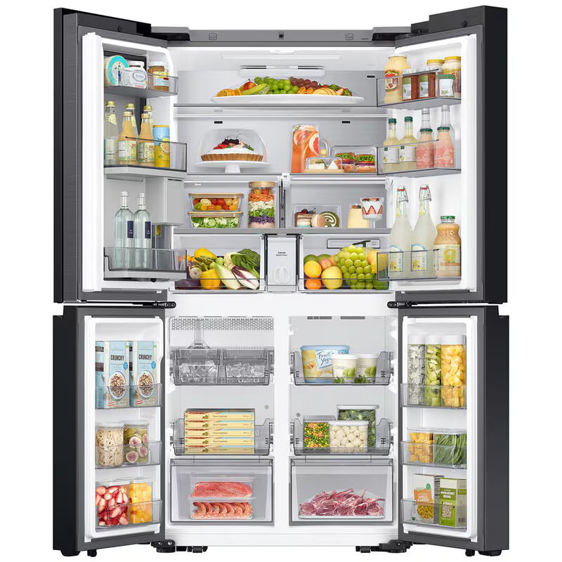 Samsung Bespoke 36 in. 22.5 cu. ft. Smart Counter Depth 4-Door French Door Refrigerator with Internal Water Dispenser - White Glass, White Glass, hires