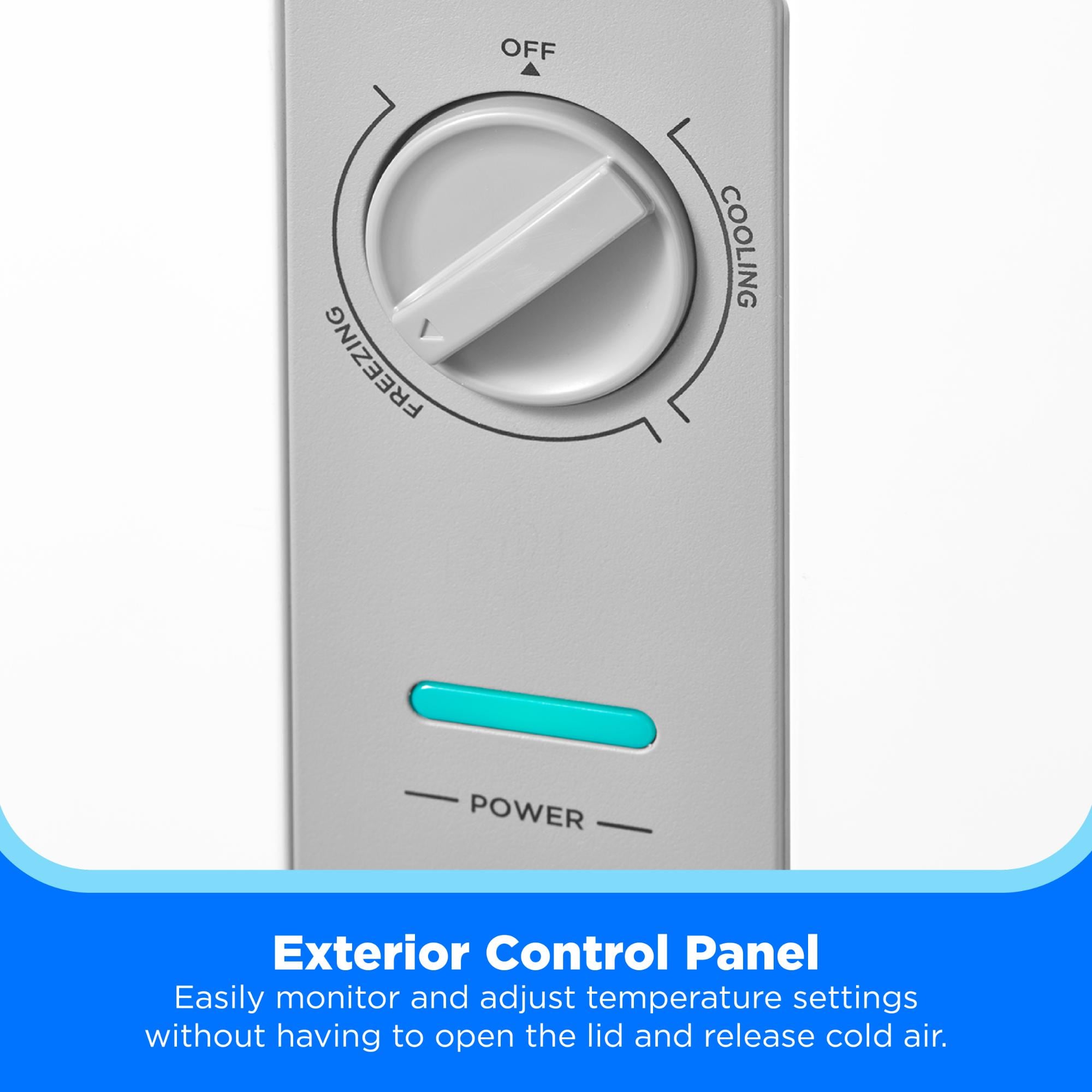 Midea 24 in. 5.0 cu. ft. Garage-Ready Compact Chest Freezer - White, , hires