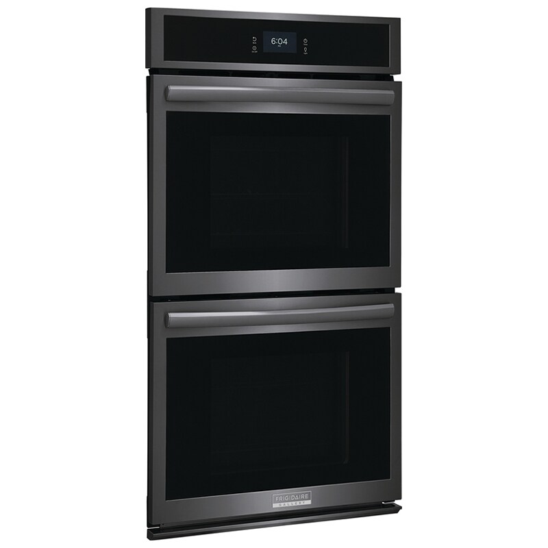 Frigidaire Gallery 27 in. 7.6 cu. ft. Top Control SteamElectric Double Wall Oven with True European Convection - Black Stainless, Black Stainless, hires
