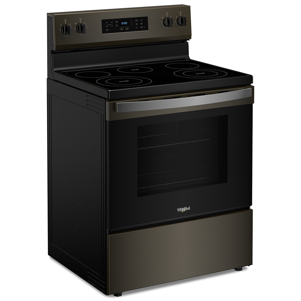 Whirlpool 30 in. 5.3 cu. ft. Electric Range with Radiant Burners - Black Stainless, Black Stainless, hires