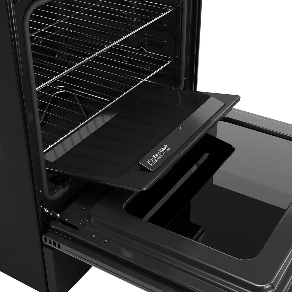 GE 30 in. 5.3 cu. ft. Smart Air Fry Standard Convection Slide-In Electric Range with Radiant Burners - Black Slate, , hires