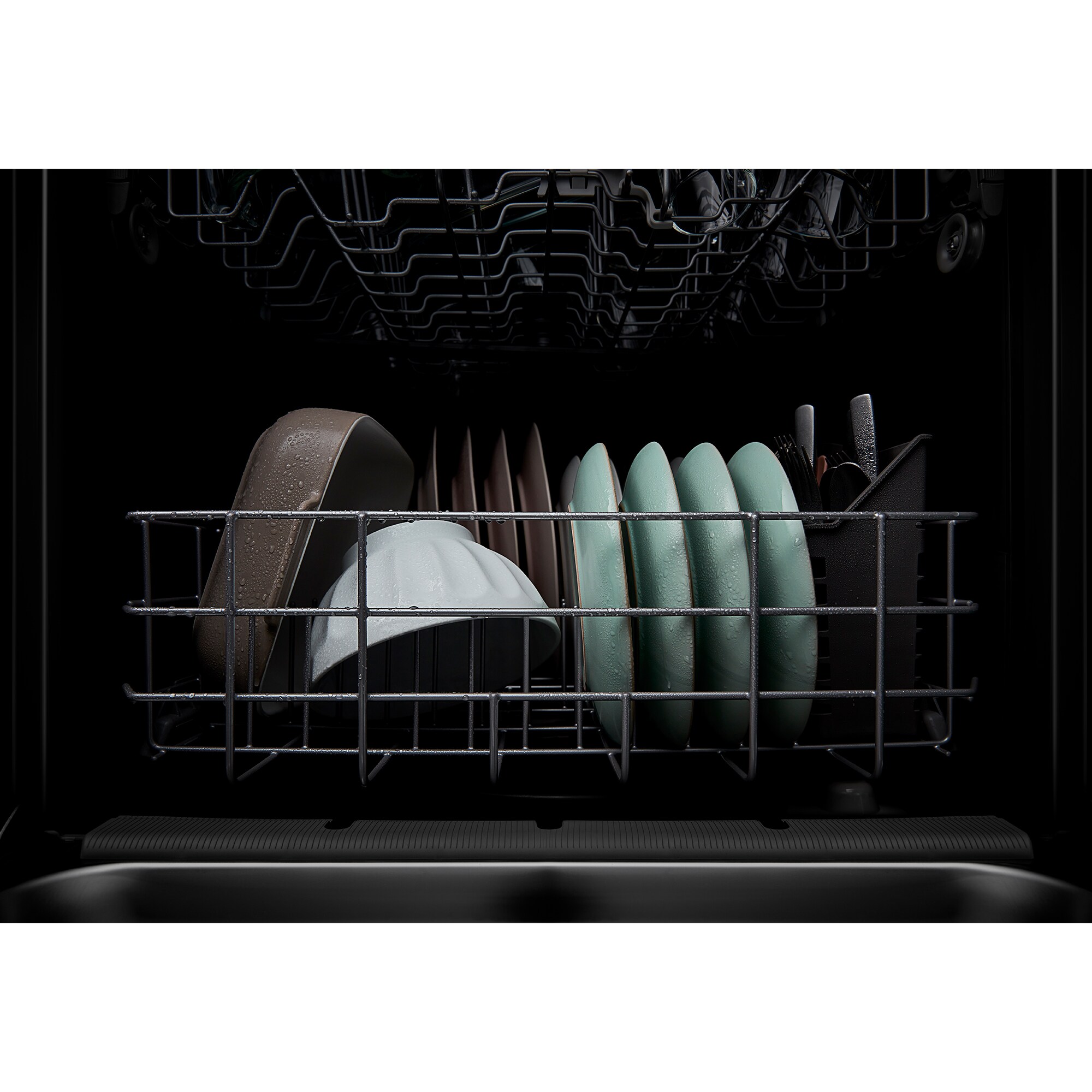 Whirlpool 24 in. Top Control Dishwasher with 55 dBa Sound Level & Pocket - Black, Black, hires