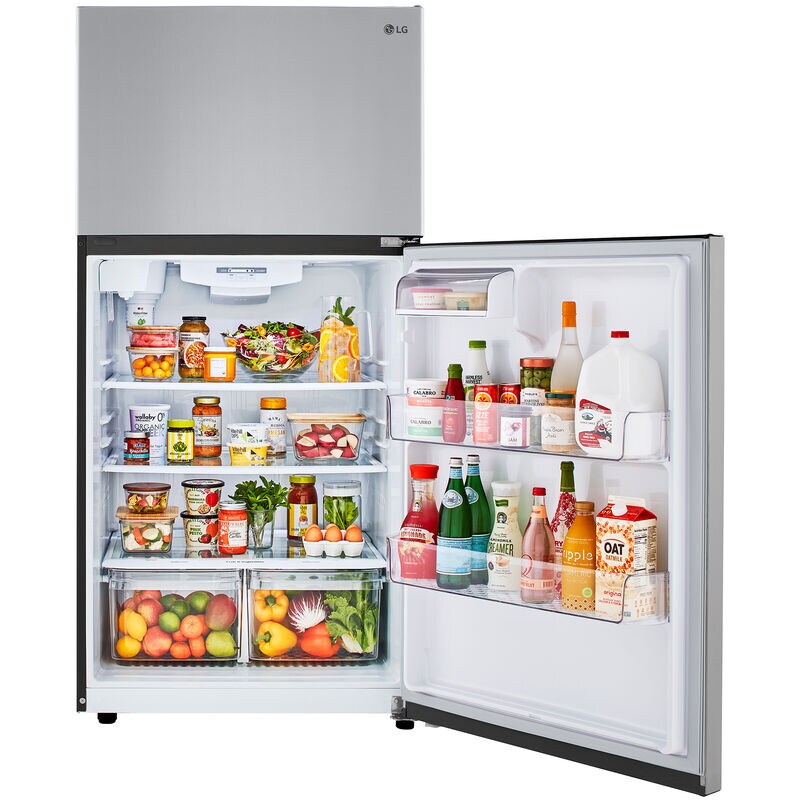 LG 33 in. 23.8 cu. ft. Top Freezer Refrigerator with Internal Water Dispenser - Stainless Steel, , hires