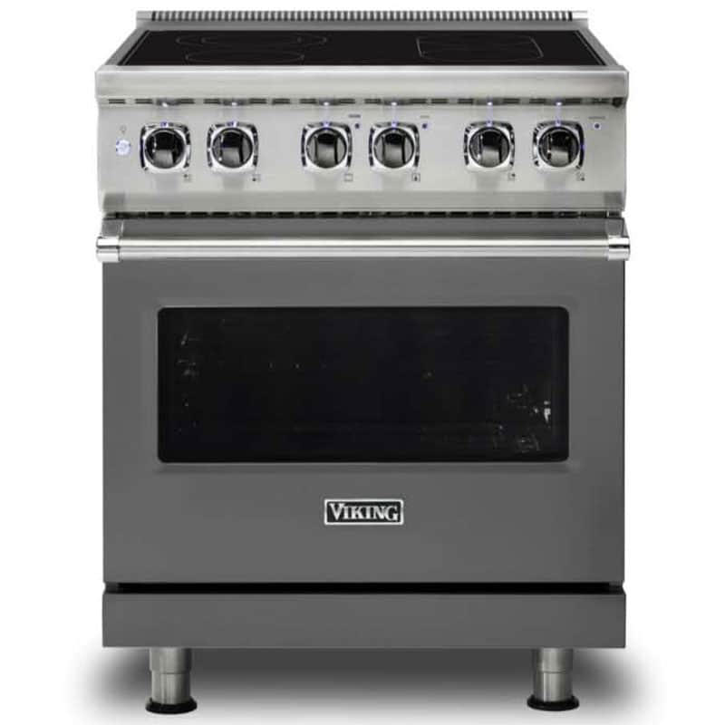 Viking 5 Series 30 in. 4.7 cu. ft. True European Convection Electric Range with Smoothtop Burners - Damascus Gray, , hires