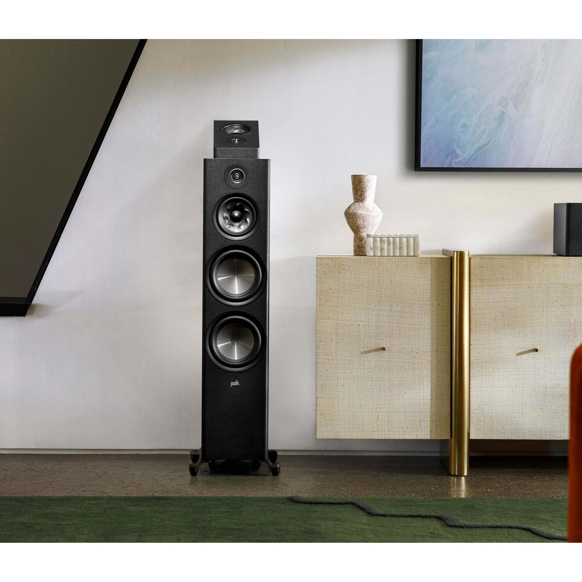 Polk Reserve R700 Premium Large Floor-Standing Tower Speaker - Black, Black, hires