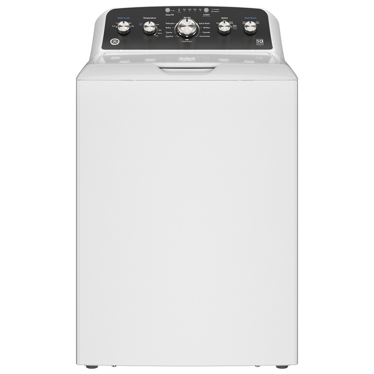 GE 27 in. 4.5 cu. ft. Top Load Washer with Stainless Steel Basket, Cold Plus, Wash Boost , True Dual-Action Agitator & Sanitize with Oxi - White, , hires