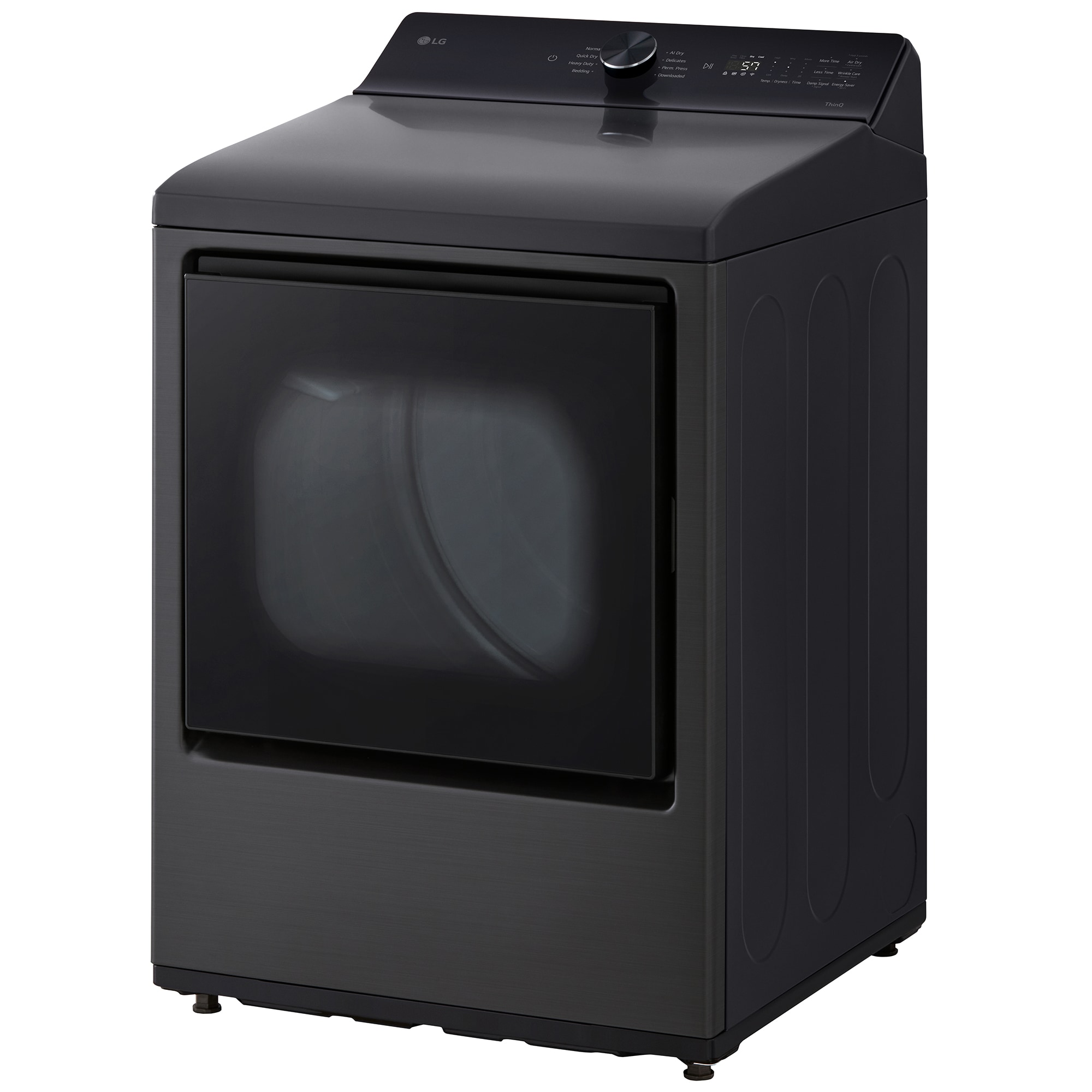 LG 27 in. 7.3 cu. ft. Smart Electric Dryer with AI Sensor Dry - Platinum Black, Platinum Black, hires