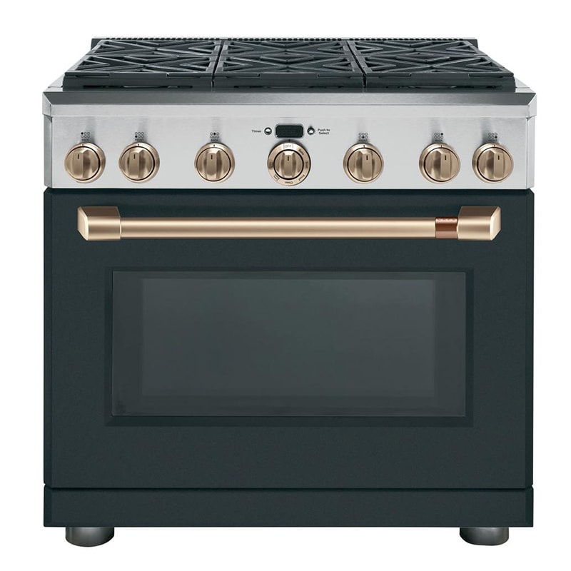 Cafe Range Knob and Handle Set - Brushed Bronze, , hires