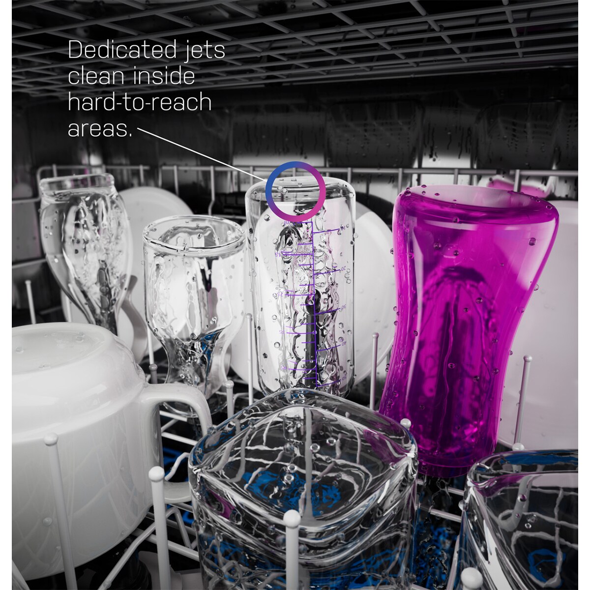 GE Profile 24 in. Top Control Flush-Mount Smart Dishwasher with 39 dBa Sound Level, 3rd-Rack & Twin Turbo Dry Boost - Fingerprint resistant Black Stainless, , hires