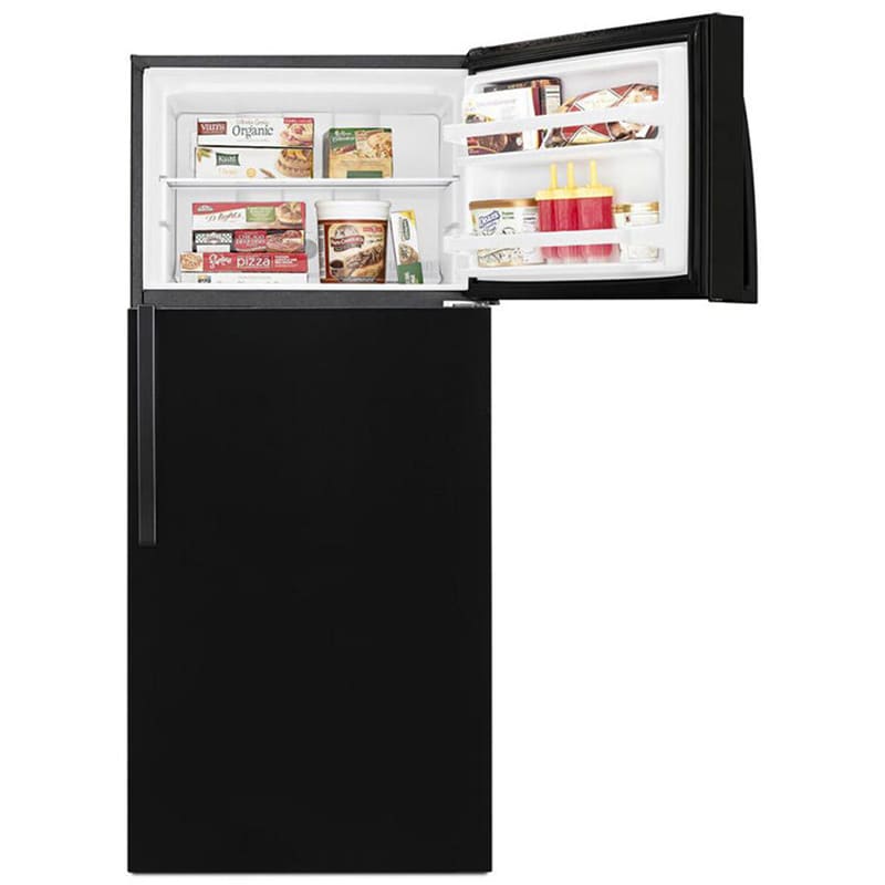Whirlpool 28 in. 14.3 cu. ft. Top Freezer Refrigerator - Black, Black, hires