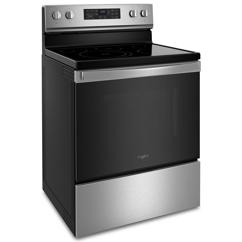 Whirlpool 30 in. 5.3 cu. ft. Air Fry Standard Convection Electric Range with Radiant Burners - Stainless Steel, , hires
