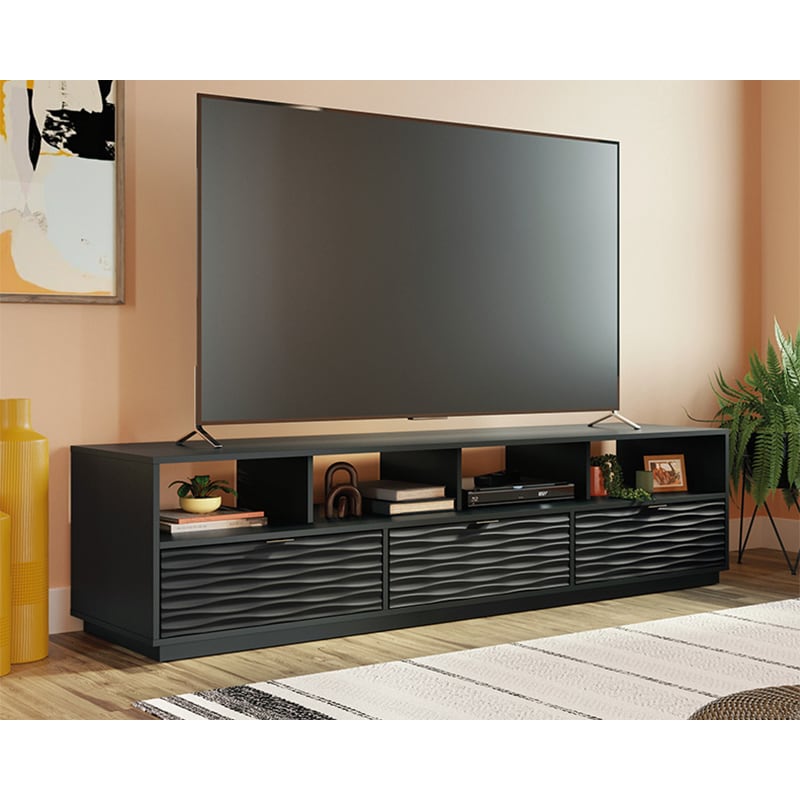 Sauder Morgan Main Collection TV & Entertainment Credenza - Black, , hires