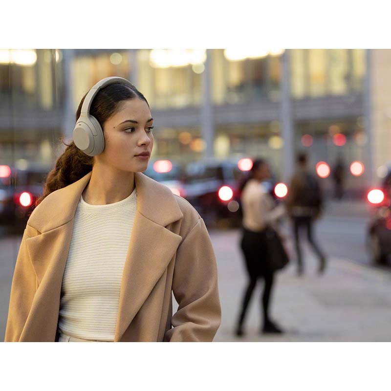 Sony - WH-1000XM4 Wireless Noise-Cancelling Over-the-Ear Headphones - Silver, , hires