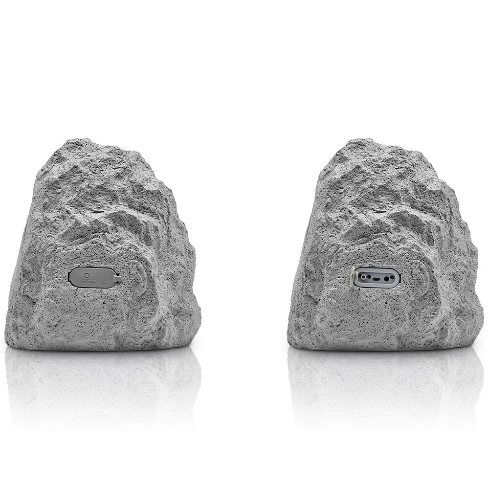 ION Glow Stone Rechargeable Wireless Outdoor LED Rock Speakers - Pair, , hires