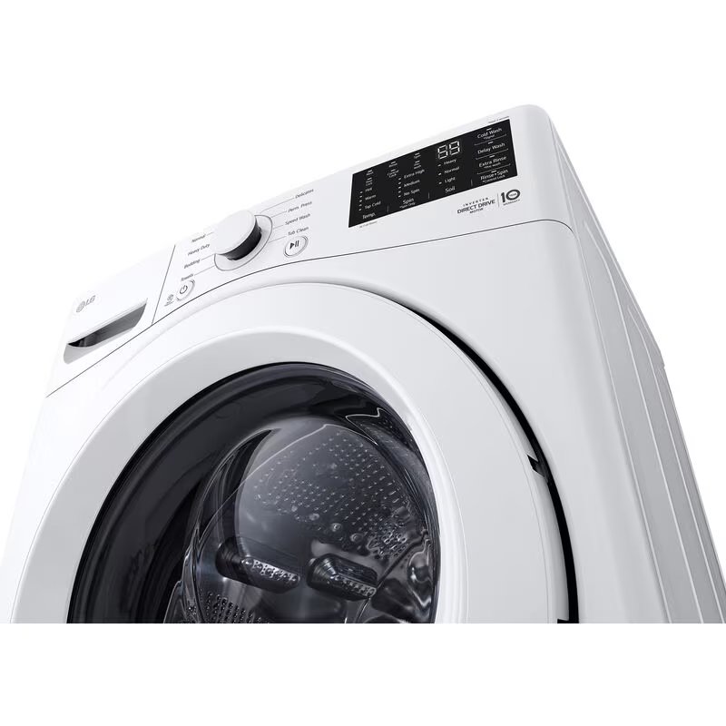 LG 27 in. 5.0 cu. ft. Stackable Front Load Washer with 6 Motion Technology, Tub Clean System & Speed Wash Cycle - White, , hires