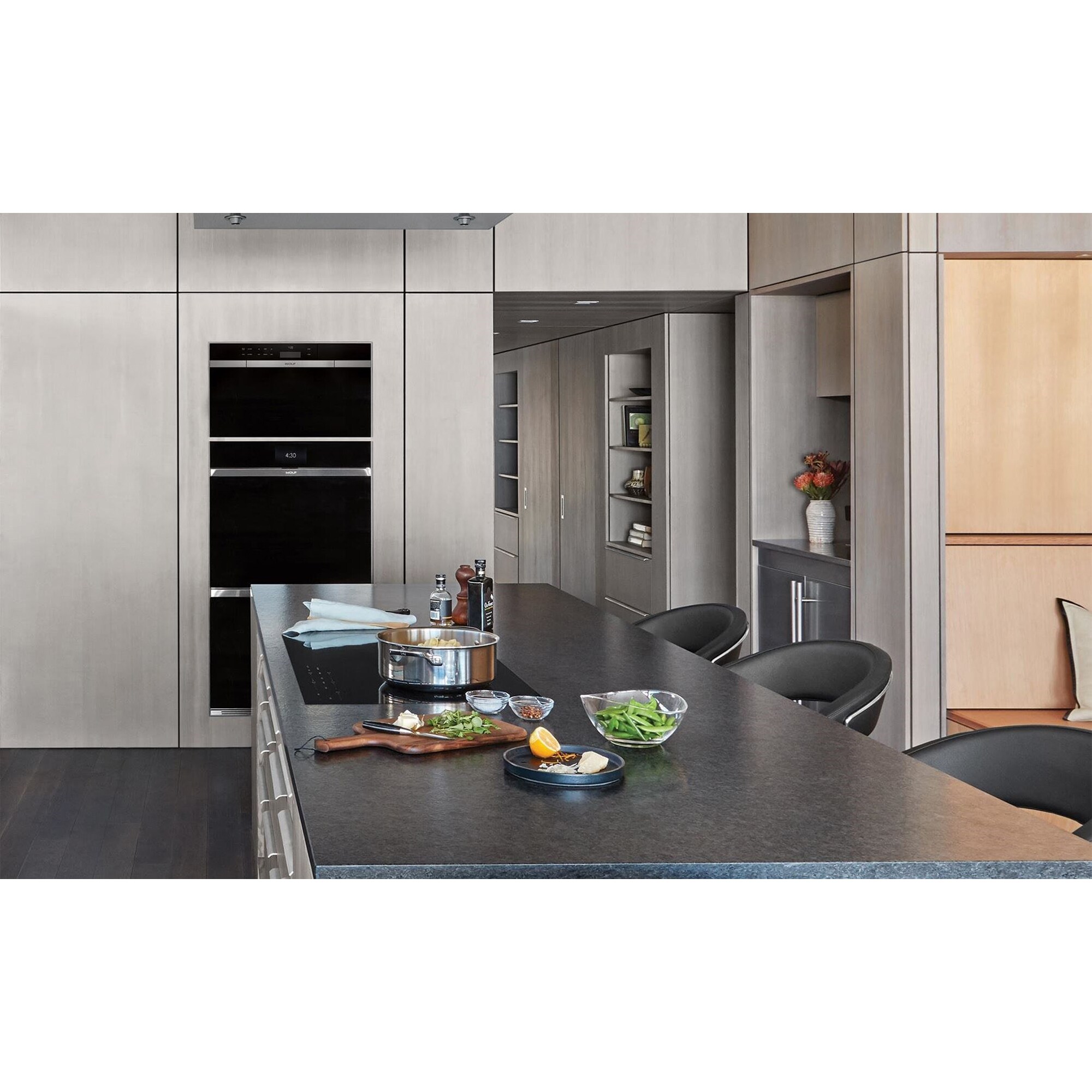 Wolf M Series 30 in. 10.2 cu. ft. Smart Top Control Electric Double Wall Oven with Standard Convection - Black, , hires