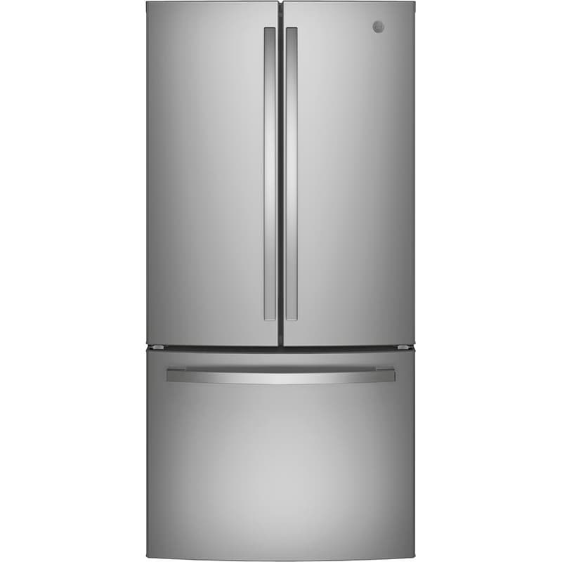 GE 33 in. 18.6 cu. ft. Counter Depth French Door Refrigerator with Internal Water Dispenser - Fingerprint Resistant Stainless, Fingerprint Resistant Stainless, hires