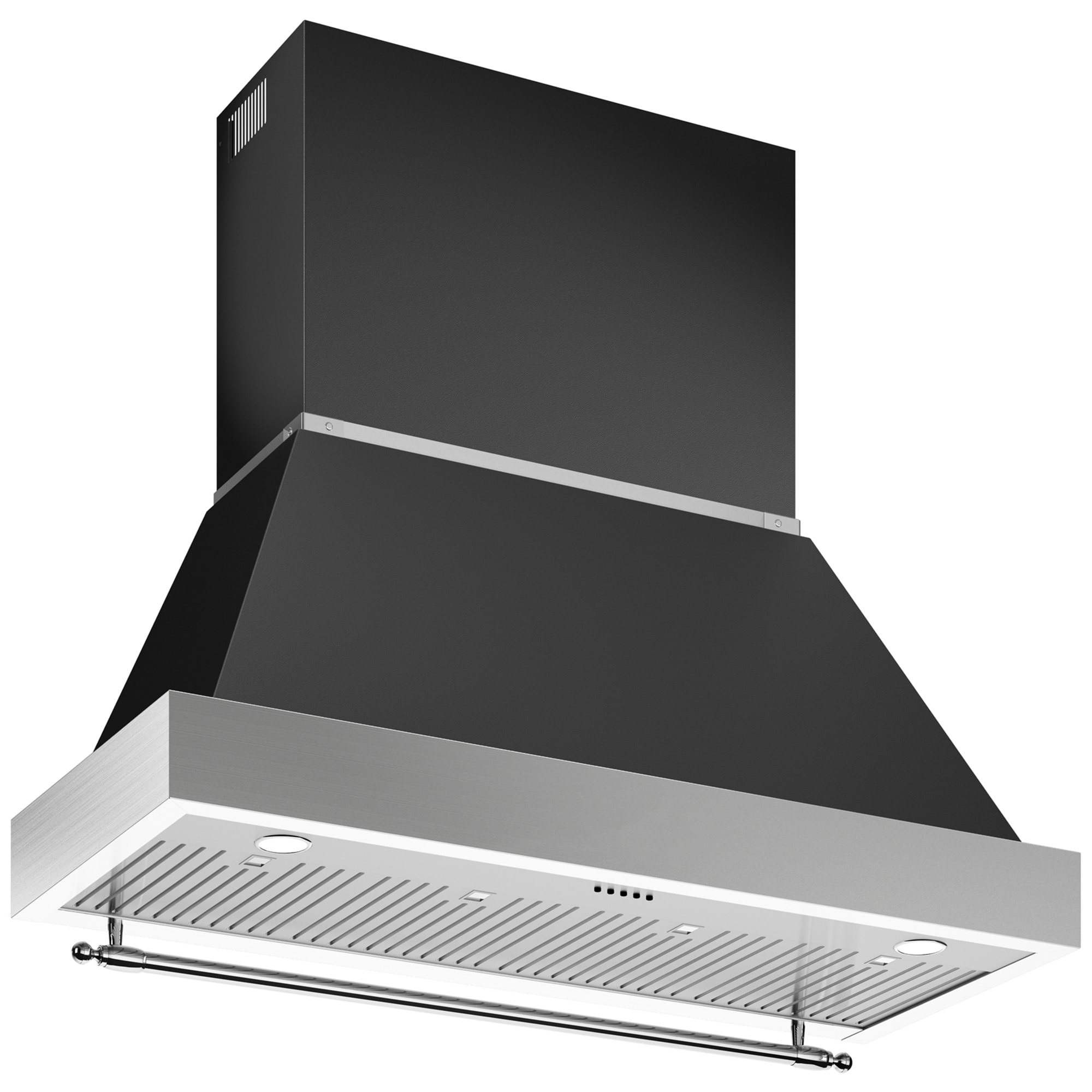 Bertazzoni 48 in. Heritage Series Range Hood Canopy - Matte Black, , hires