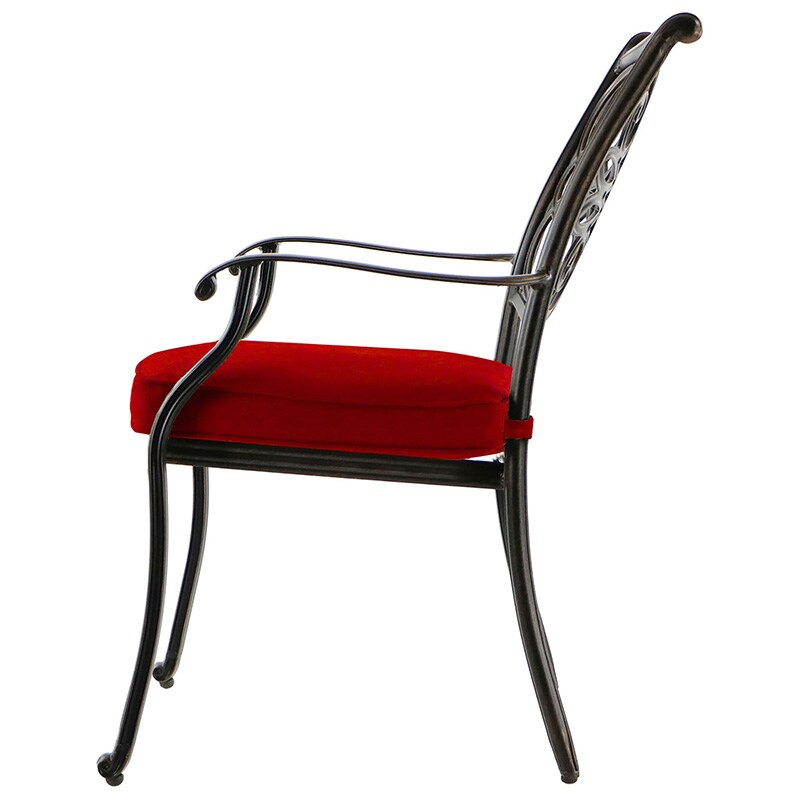 Hanover Traditions 9Piece Dining Set in Red with an 84 x 41 In. Glass