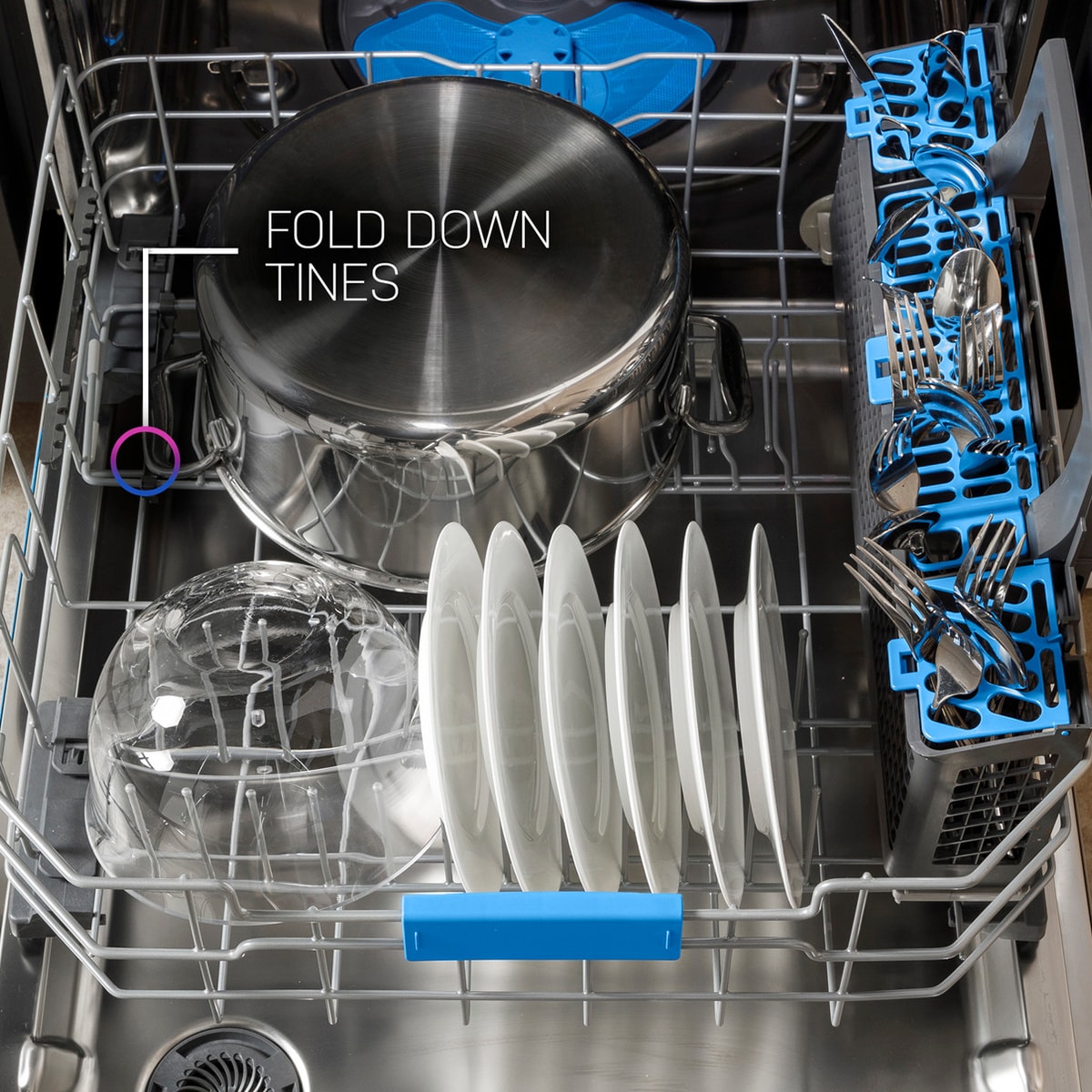 GE Profile 24 in. Top Control Flush-Mount Smart Dishwasher with 42 dBa Sound Level, 3rd-Rack, Twin Turbo Dry Boost & Pocket Handle - Fingerprint Resistant Stainless, , hires