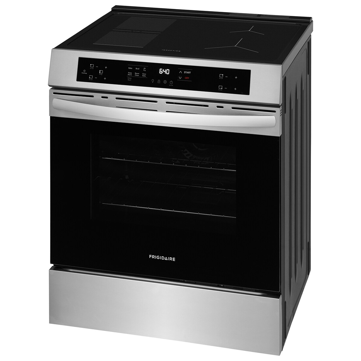 Frigidaire 30 in. 5.3 cu. ft. Air-Fry Standard Convection Steam Electric Range with 4 Induction Burners - Stainless Steel, , hires