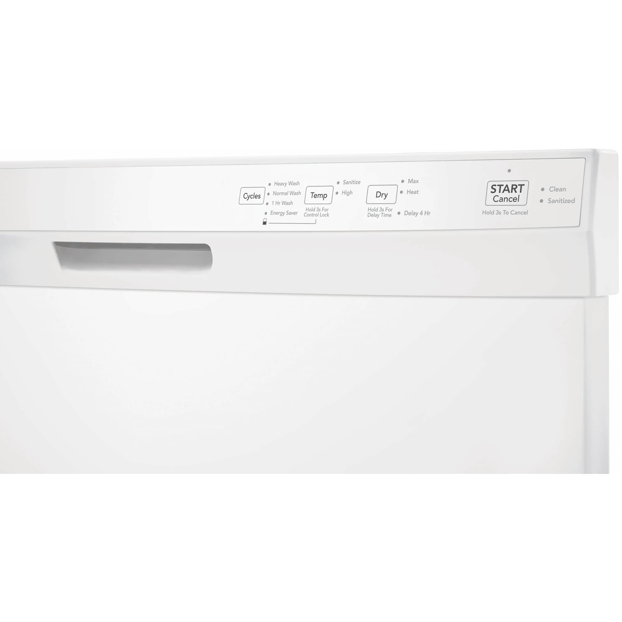 Frigidaire 24 in. Front Control Dishwasher with 54 dBa Sound Level, MaxDry & Pocket - White, White, hires
