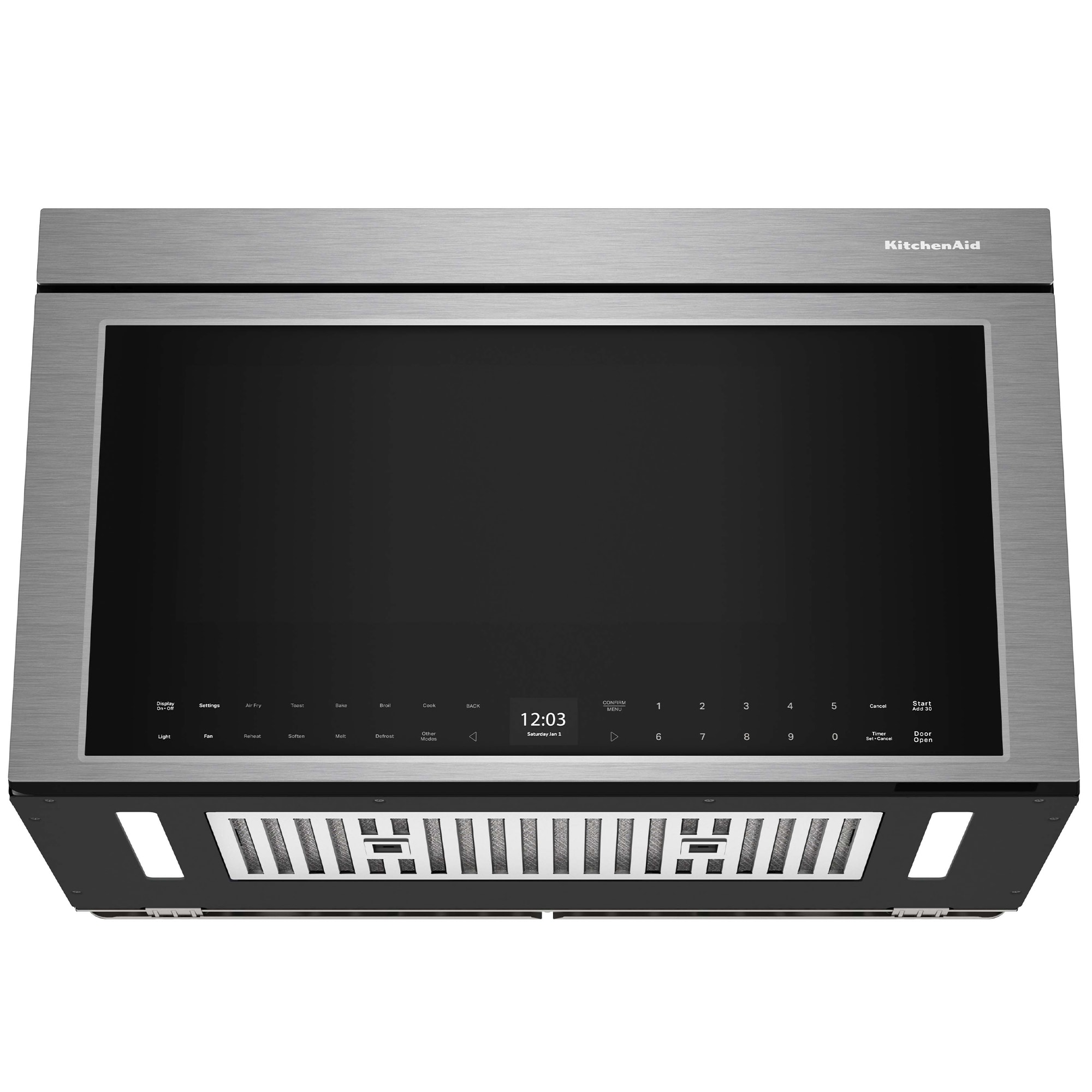 KitchenAid 30 in. 1.1 cu. ft. 950W Smart Over-the-Range Microwave with 400 CFM, Convection & Sensor Cooking - Stainless Steel, Stainless Steel, hires