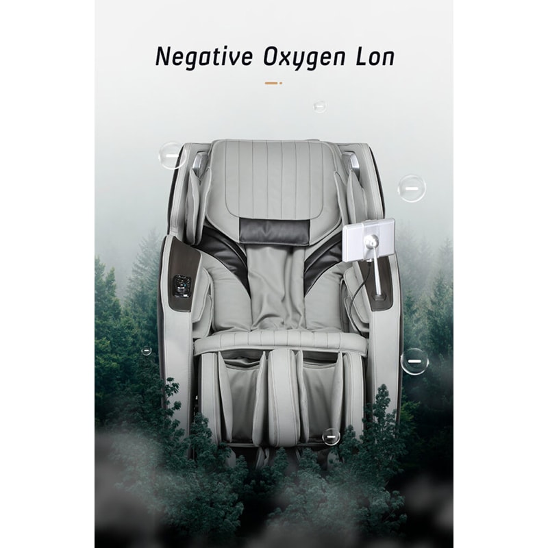 Lifesmart 4D Zero Gravity Massage Chair with Bluetooth Speakers - Gray & Black, , hires