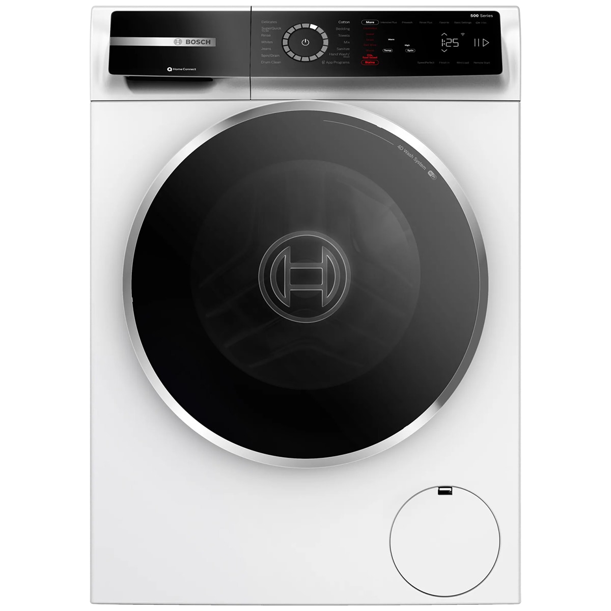 Bosch 500 Series 24 in. 2.4 cu. ft. Smart Stackable Front Load Washer with Sanitize Cycle - White, , hires