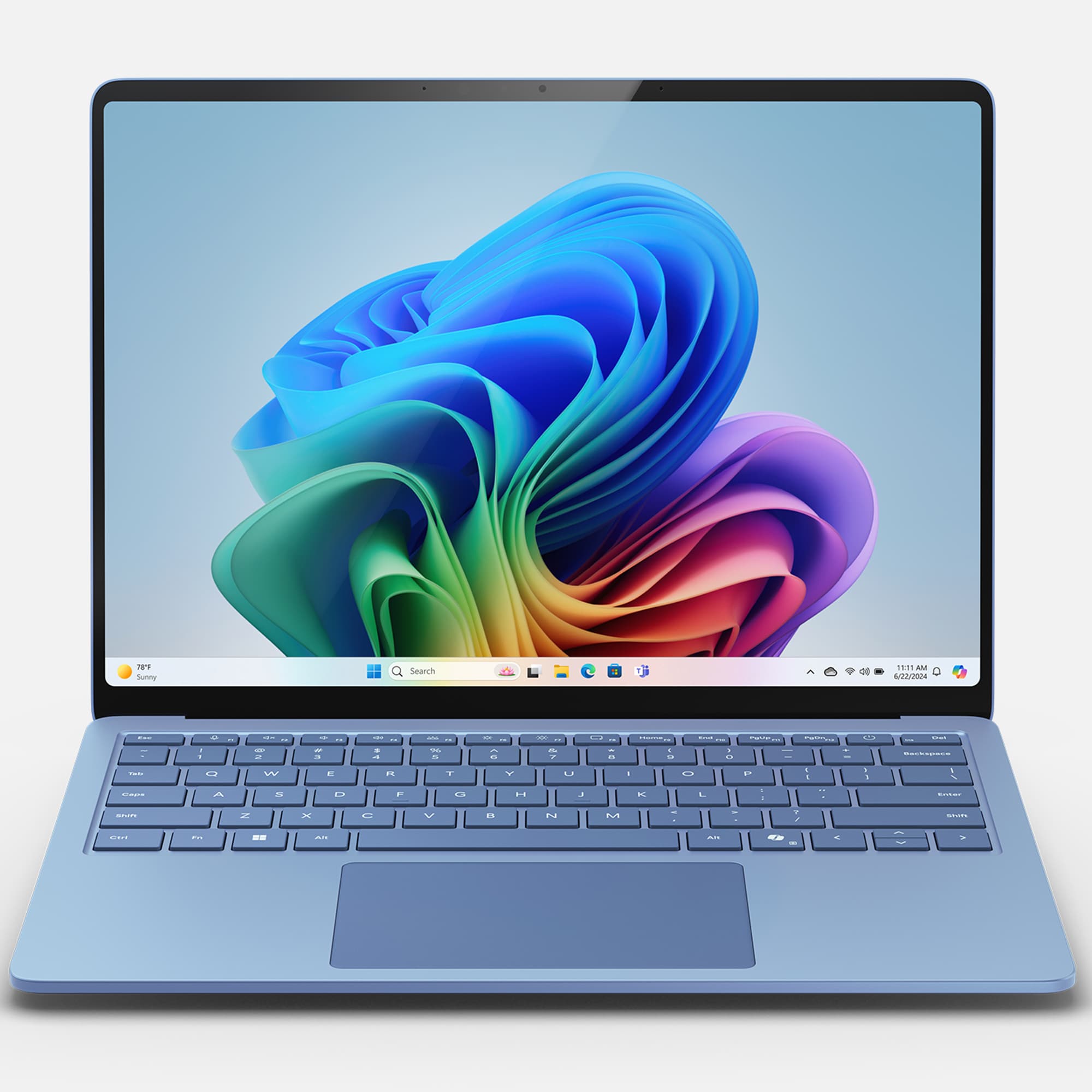 Microsoft Surface 14 in. Touchscreen Notebook with Copilot+PC, Snapdragon X Plus CPU, Qualcomm Adreno GPU, 16 GB RAM, 512 GB SSD, up to 20 Hrs. of Battery Life & Windows 11 Home - Sapphire, , hires