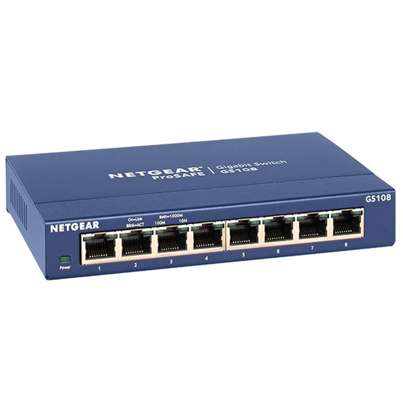 NETGEAR - 8-Port 10/100/1000 Gigabit Ethernet Unmanaged Switch - Blue, , hires