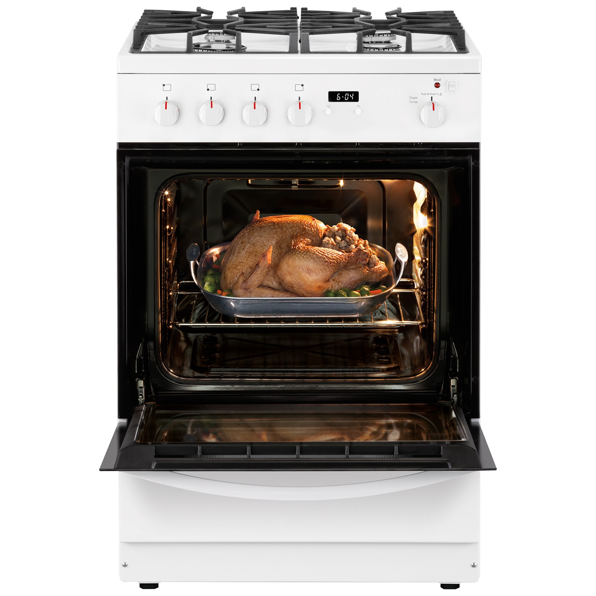 Frigidaire 24 in. 1.9 cu. ft. Gas Range with 4 Sealed Burners - White, White, hires