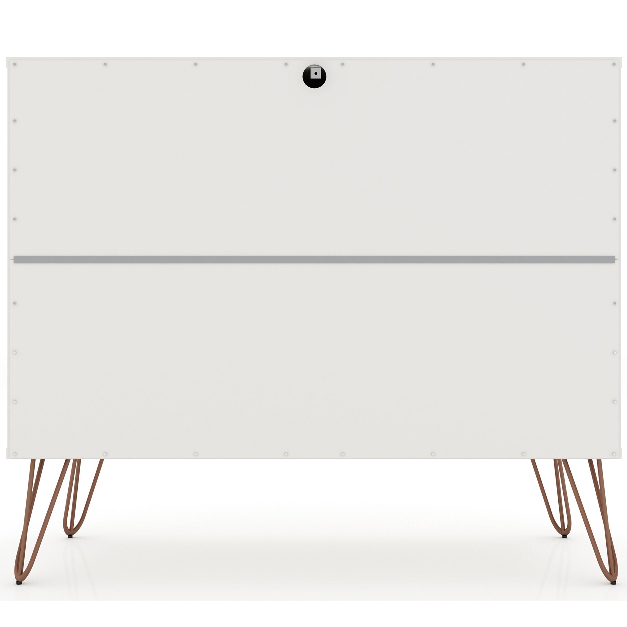 Manhattan Comfort Rockefeller Mid-Century Modern 3-Drawer Dresser - White, White, hires