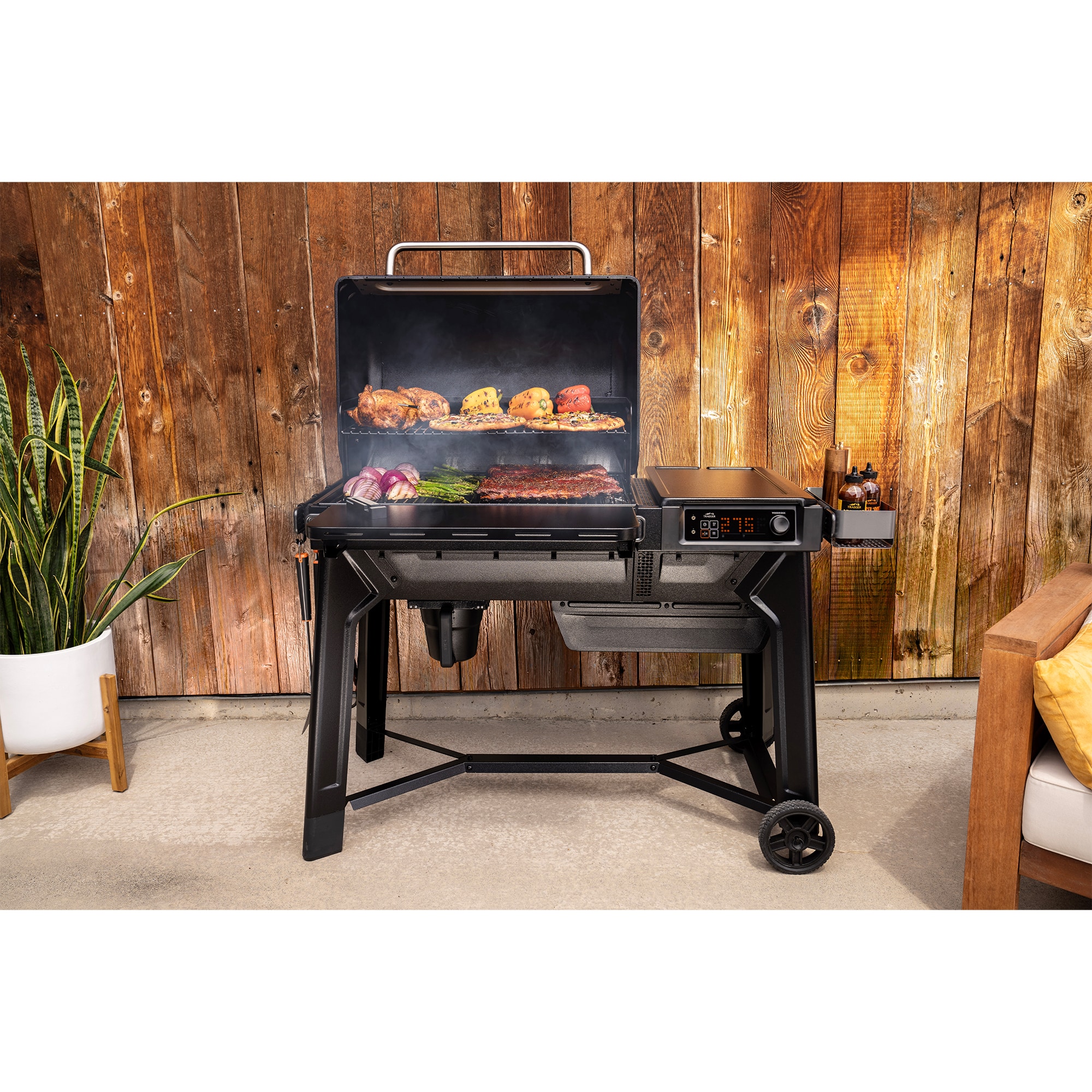 Traeger Woodridge Wood Pellets Grill - Black, , hires