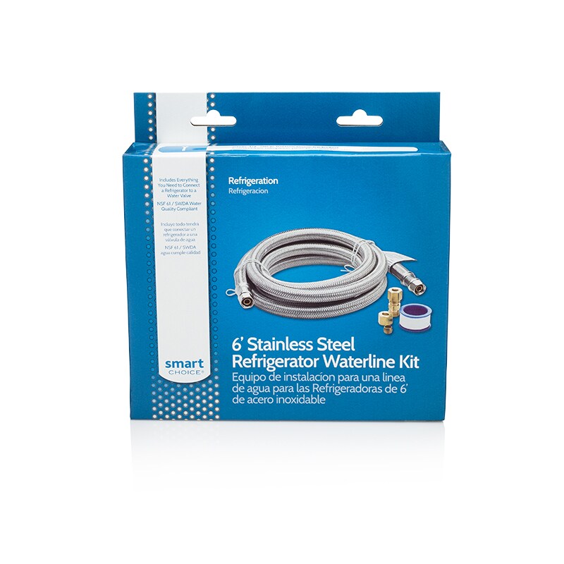 Smart Choice 6' Stainless Steel Refrigerator Waterline Kit P.C