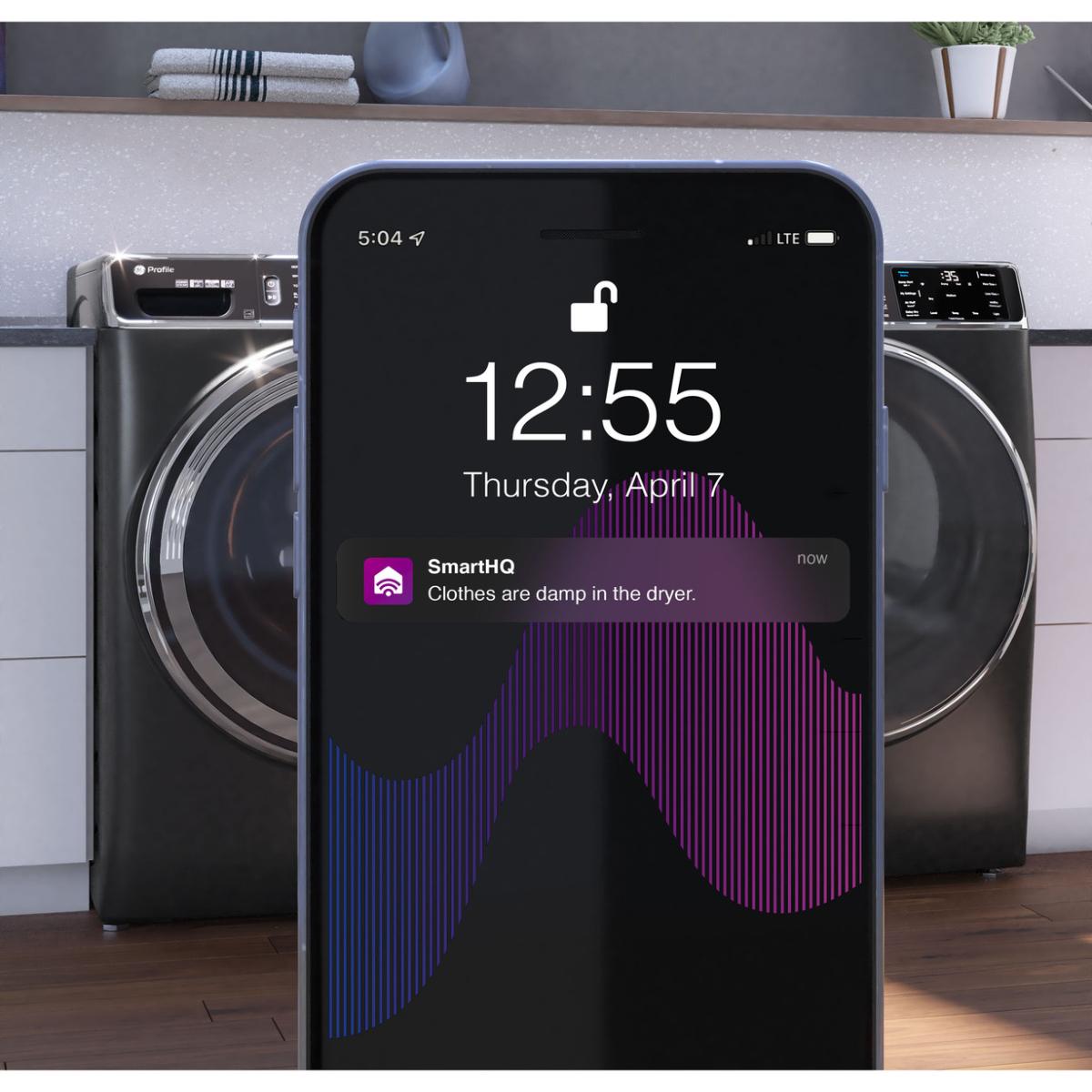 GE 28 in. 7.8 cu. ft. Smart Stackable Electric Dryer with Sensor Dry, Sanitize & Steam Cycle - Carbon Graphite, , hires