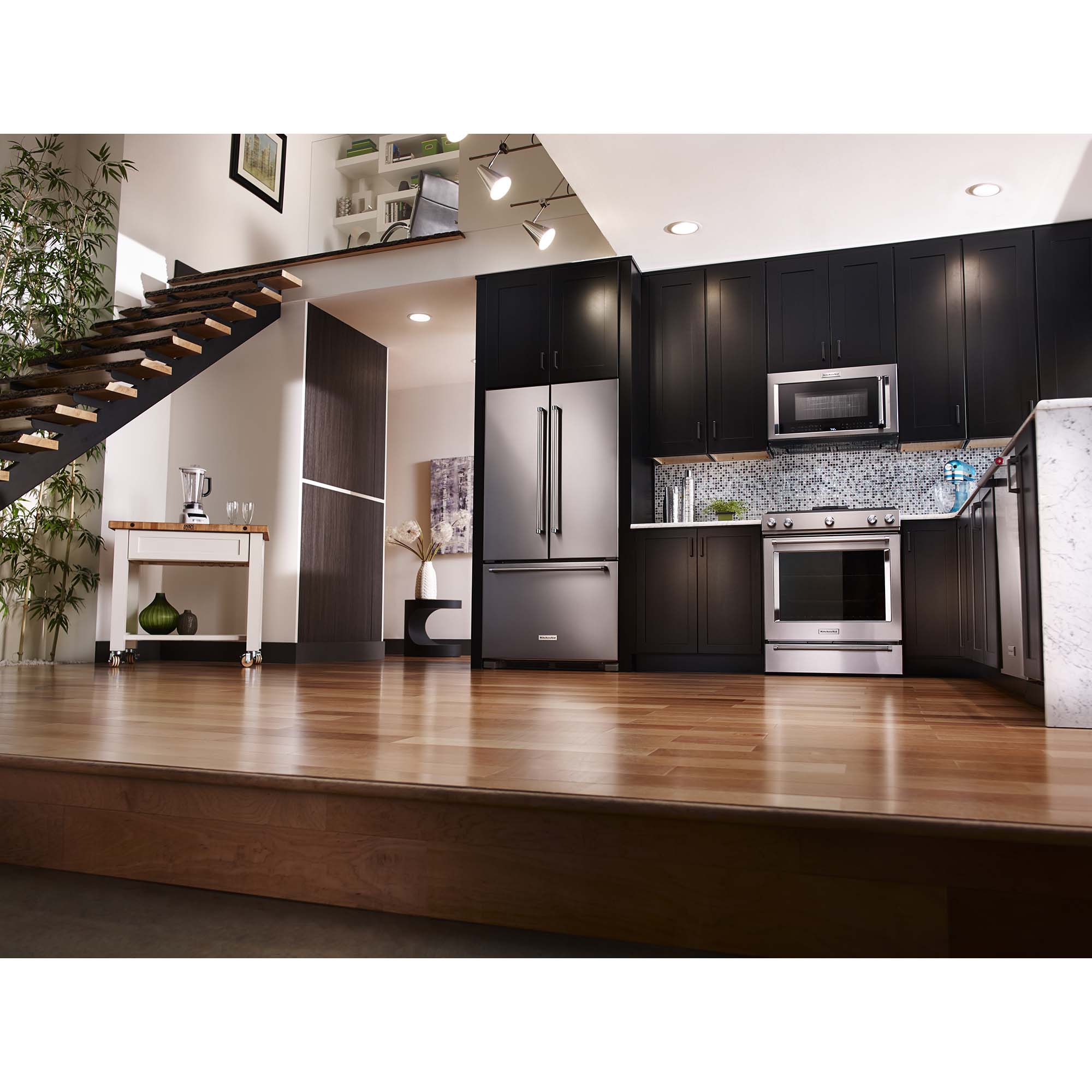 KitchenAid 30 in. 6.5 cu. ft. True European Convection Slide-In Gas Range with 5 Sealed Burners & Griddle - Stainless Steel, , hires