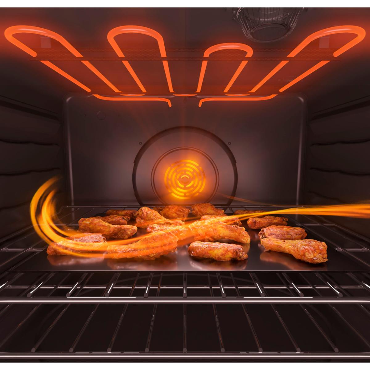 GE Profile 30 in. 5.3 cu. ft. Smart Air-Fry True European Convection Slide-in Electric Range with 5 Induction Burners - Fingerprint Resistant Stainless, , hires