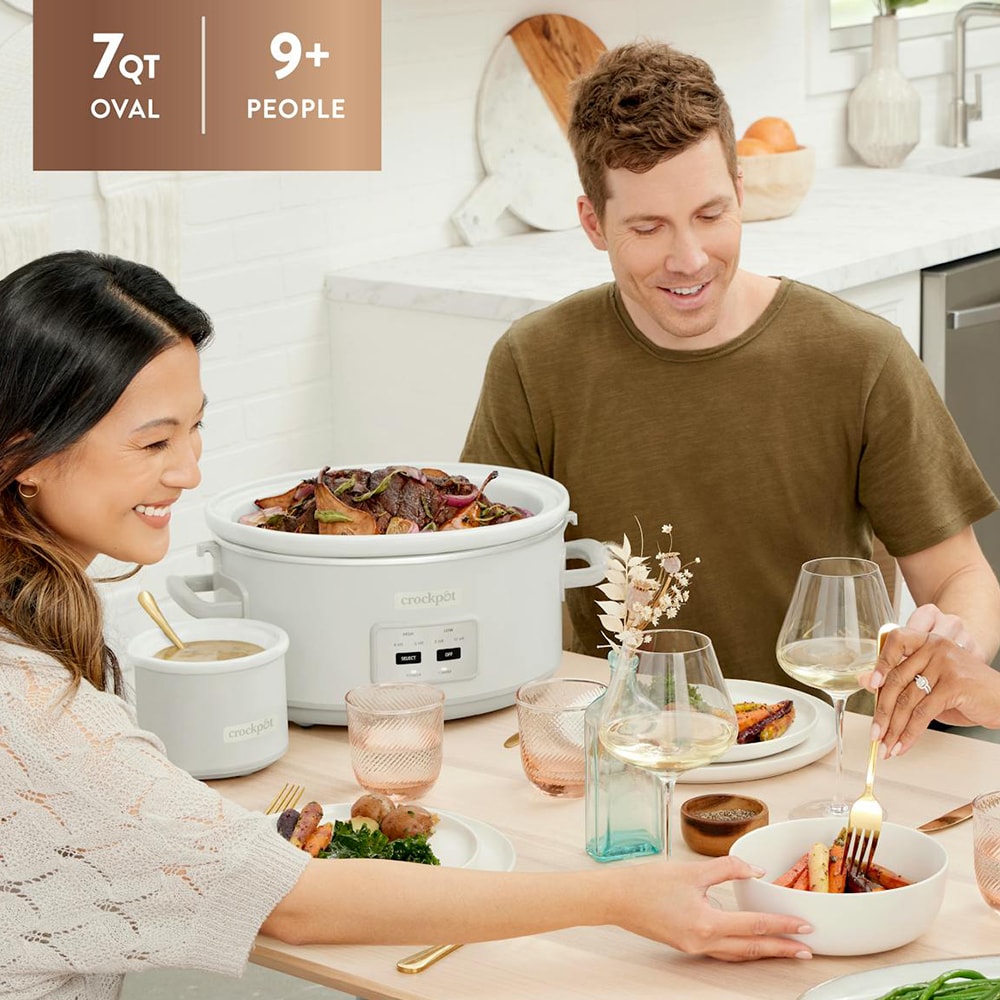 Crock-Pot 7 Quart Cook & Carry Slow Cooker - Mushroom, , hires