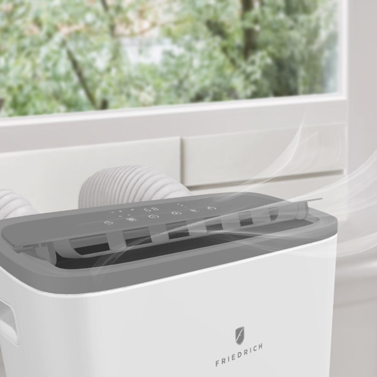 Friedrich ZoneAire Premier Inverter Series Dual-Hose 16,000 BTU 115V Smart Portable Air Conditioner with Heat Pump, 3 Fan Speeds, Remote Control - White, , hires