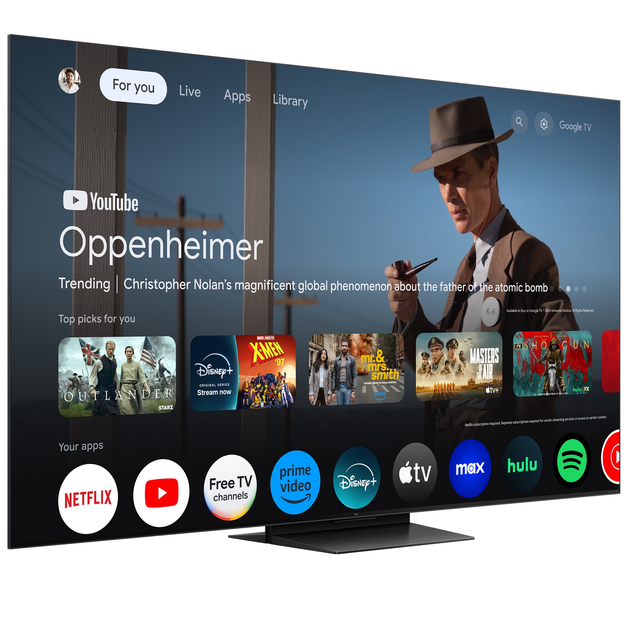 TCL - 75" Class QM7K QLED Mini-LED 4K UHD Smart Google TV, , hires