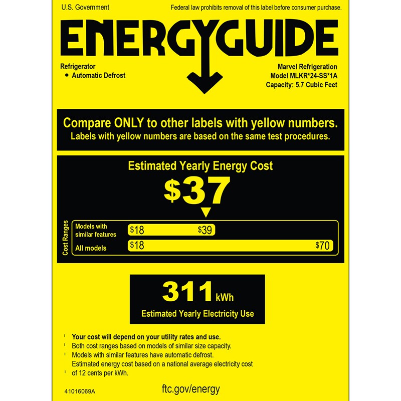 Marvel 24 in. 5.7 cu. ft. Beer Dispenser with 1 Tap, Digital Controls & Digital Thermostat - Stainless Steel, , hires