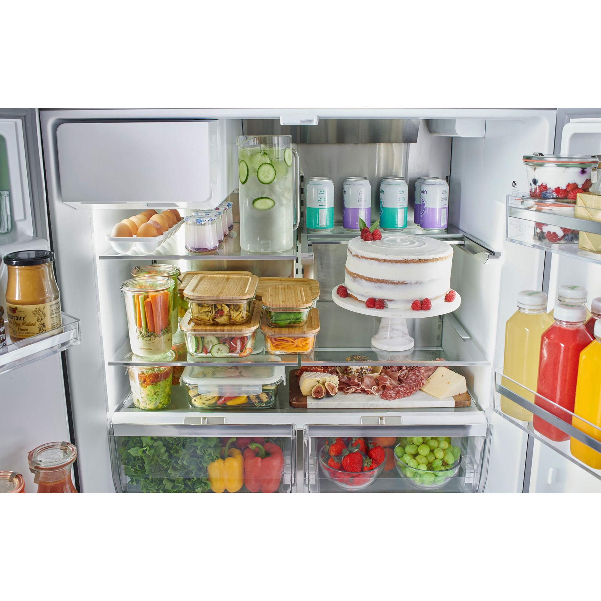 Bosch 500 Series 36 in. 26 cu. ft. Smart French Door Refrigerator with Ice & Water Dispenser - Black Stainless Steel, , hires