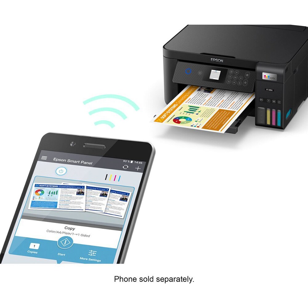 Epson - EcoTank ET-2850 All-in-One Supertank Inkjet Printer - Black, , hires