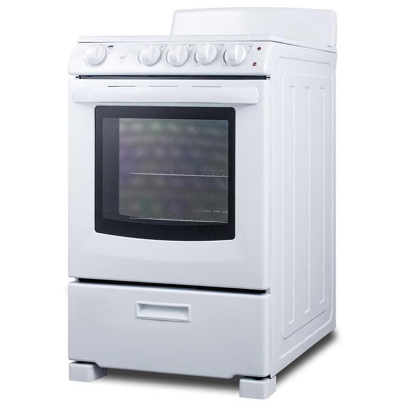 Summit 24 in. 2.9 cu. ft. Electric Range with Coil Burners - White, , hires