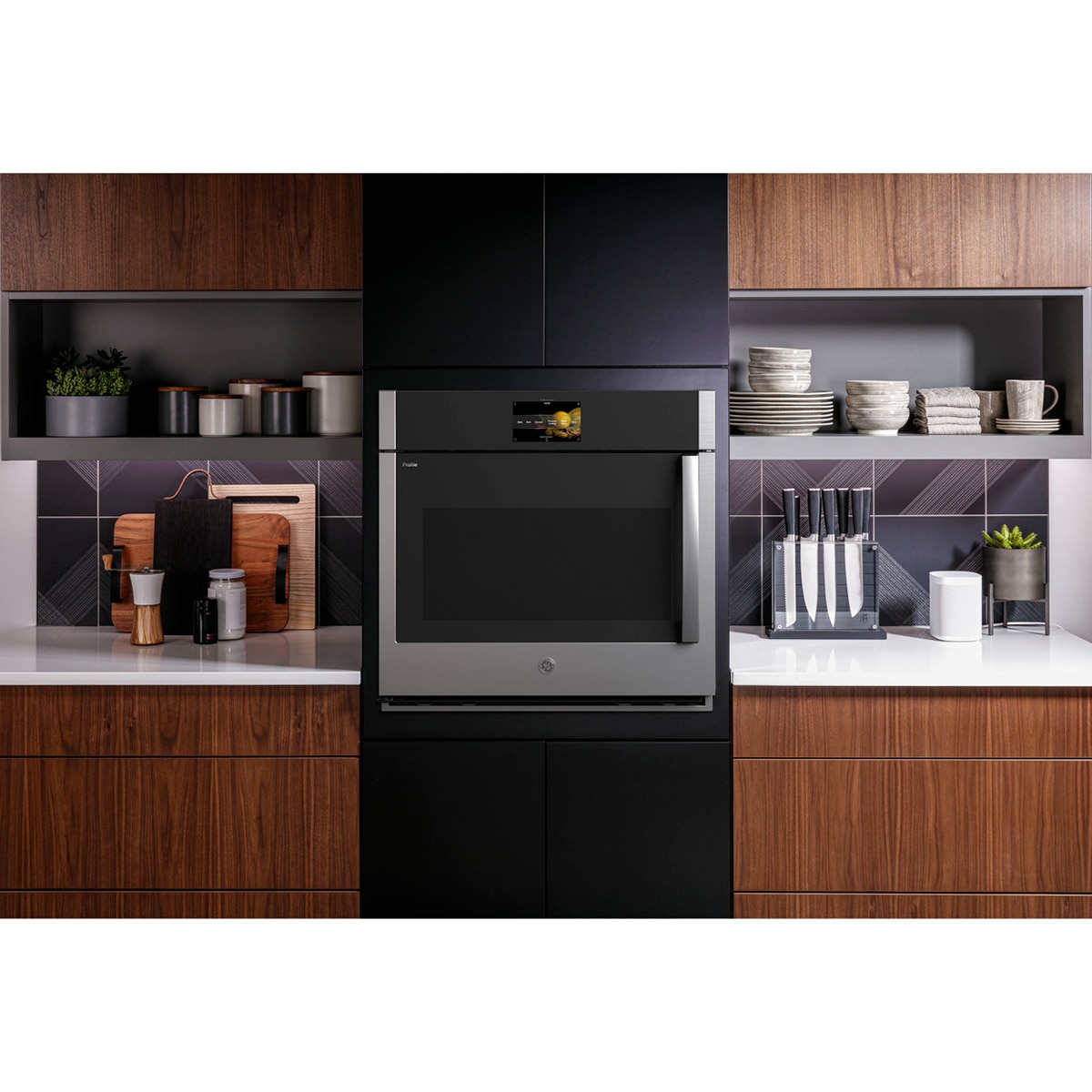 GE Profile 30 in. 5 cu. ft. Smart Electric Single Wall Oven with True European Convection - Stainless Steel, , hires