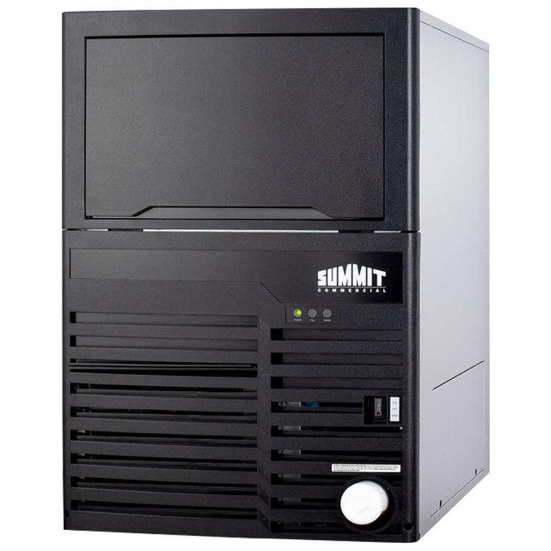 Summit 21 in. Built-In Undercounter Commercial-Use Ice Maker with 27 lb. Ice Storage, Auto-Defrost & Digital Control - Black, , hires